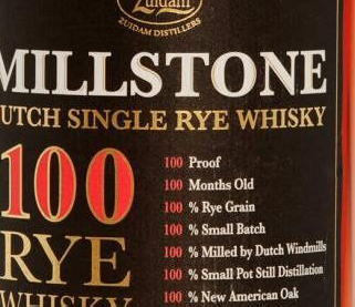 Millstone 100 Rye Rogge whisky van Zuidam.