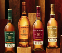 Een aantal whisky's van Glenmorangie